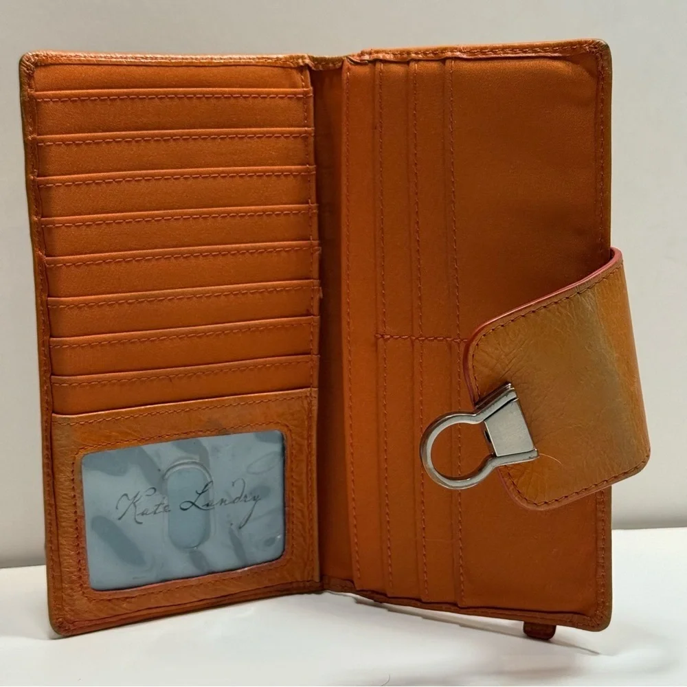 Kate‎ Landry Orange Leather Wallet